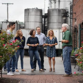 group of tourists on the premise of buffalo trace