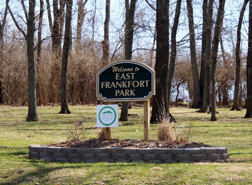 Entrance Sign at East Frankfort Park