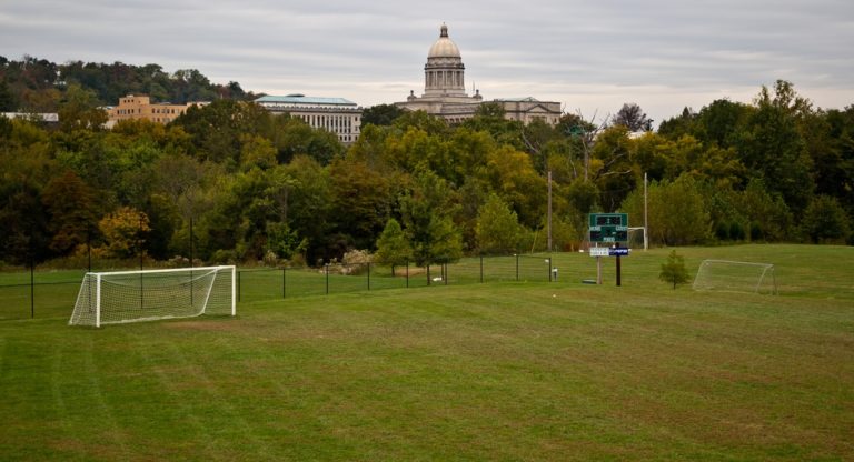 image of soccer fields with the Capitol building in the distance