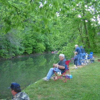 men fishing at elkhorn creek